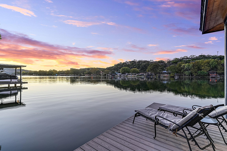 Lounging on dock